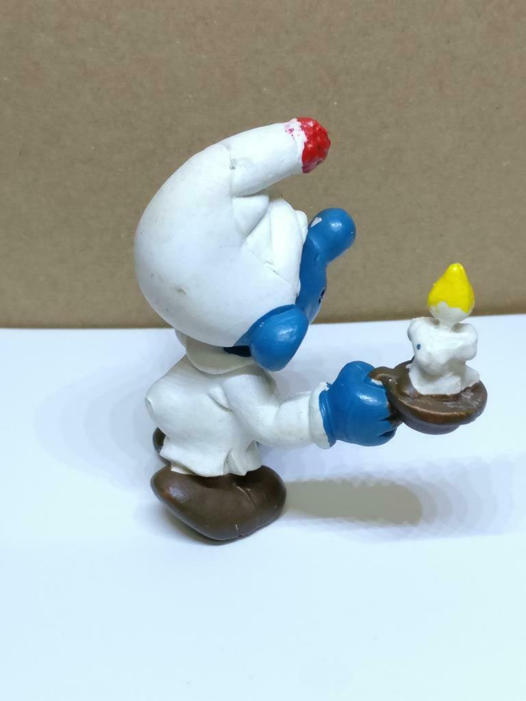 Vintage The Smurfs Pyjamas Candle Light Figurine Peyo 1979 Hong Kong x 01 A1775