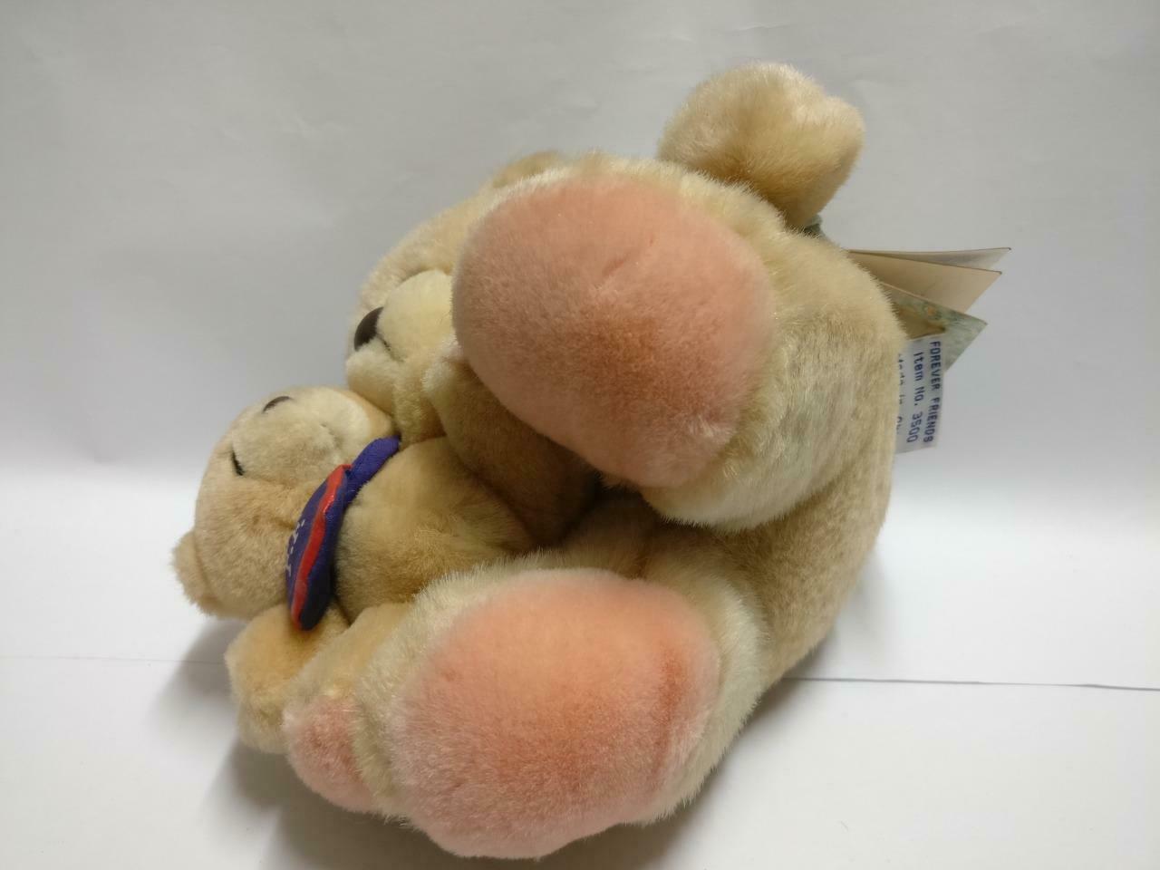 Rare Hallmark Forever Friends Bear Mother & Baby 6" Plush Soft Toy F/S (PTY097)