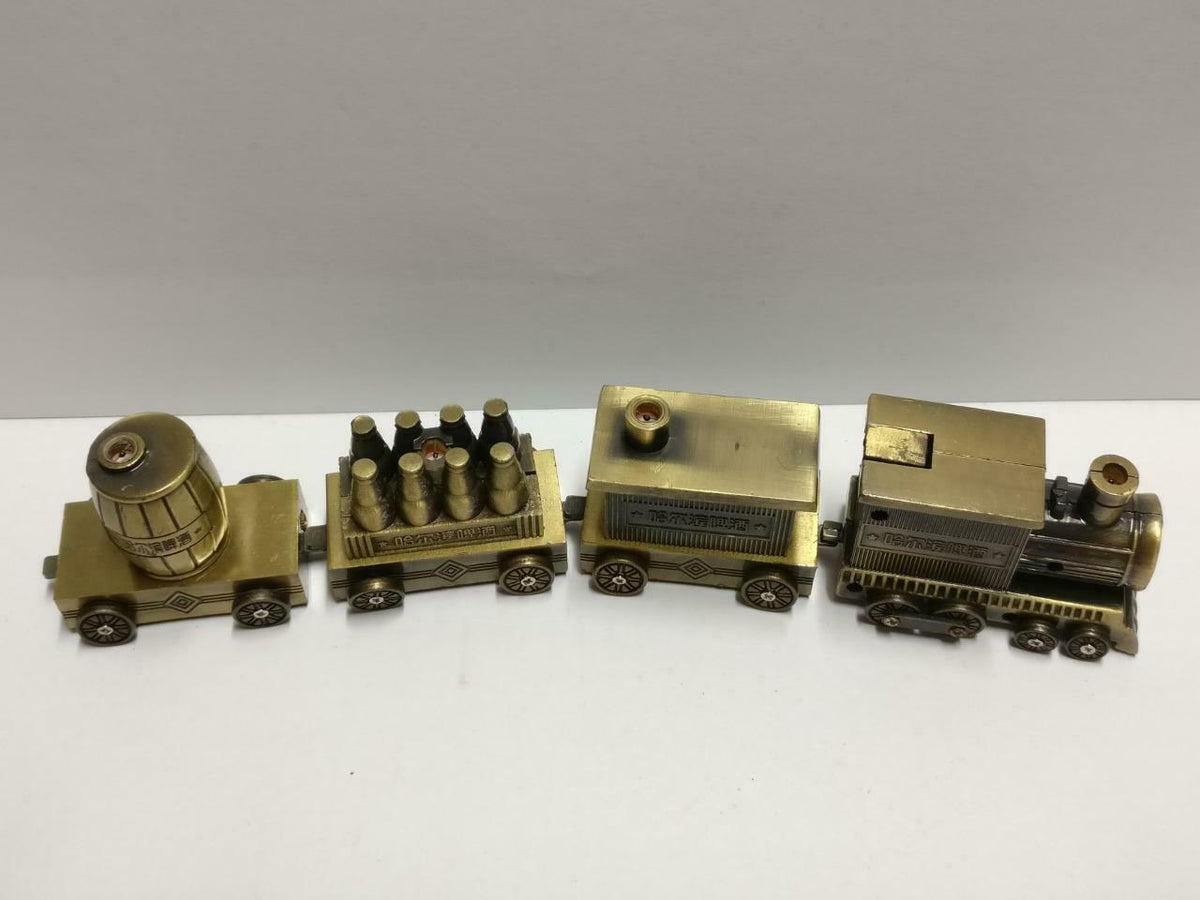 Unused Vintage China Harbin Beer Small Metal Train Set Display Box F/S (A2161)*3