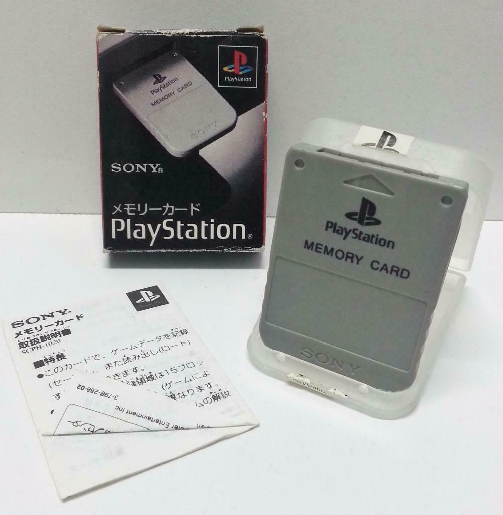 Vintage Sony PlayStation Memory Card With Box Japan SCPH-10200 F/S (B202)