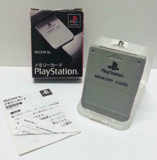Vintage Sony PlayStation Memory Card With Box Japan SCPH-10200 F/S (B202)