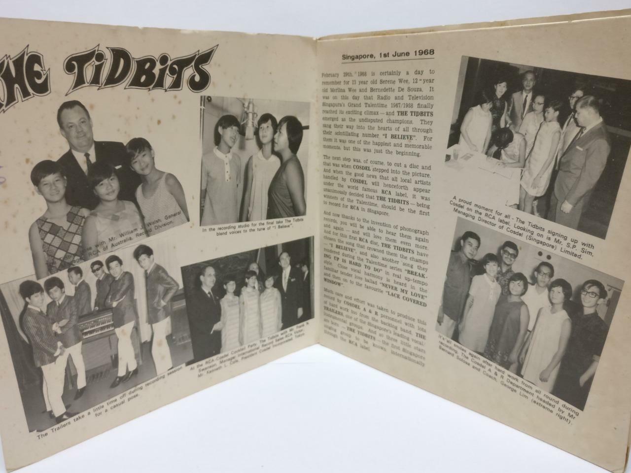 Rare Singapore Teen Girl The Tidbits I Believe G/F Cosdel English 7" (EP210)