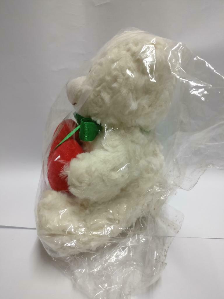 Valentine White Teddy Bear Love Heart Stuffed Animal 7" Plush Toy F/S (PTY025)