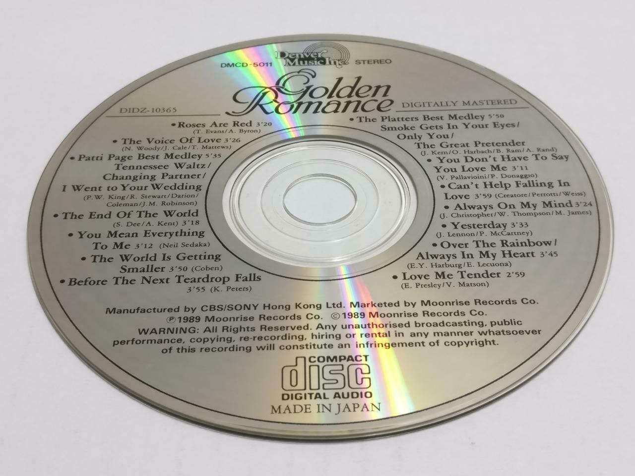 Various Artist Golden Romance The Platters T.Evans 1989 Rare Japan CD (CDS279)