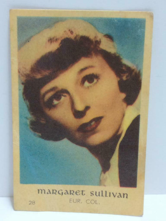 Vintage Actress Margaret Sullivan Colour Mini Photo Trading Card F/S (A2339)
