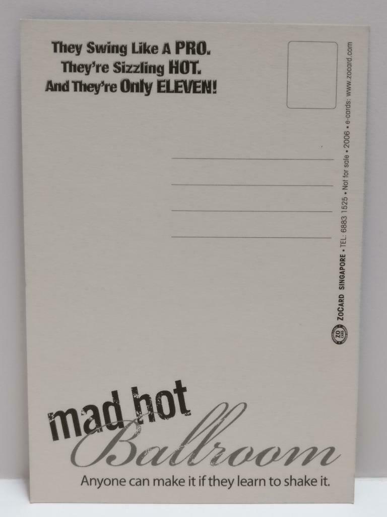 LUCKYPIGEON888 Movie Mad Hot Ballroom Dance 2006 Singapore Postcard (E0343)