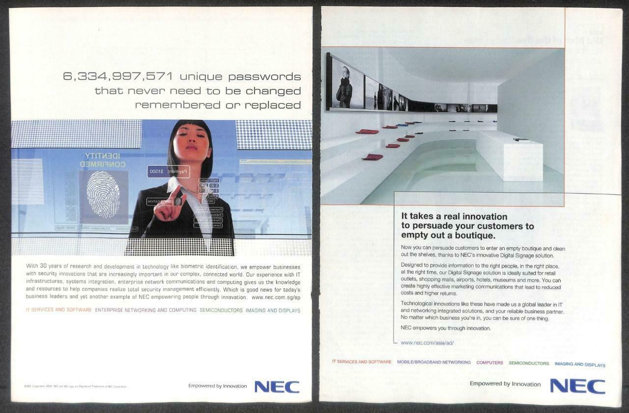 Vintage NEC Nokia 9500 Handphone Magazine Advertisement Print Ad x 8 (P900)