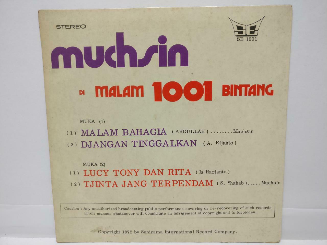 Indonesia Muschin Malam Bahagia Compil 1972 Malay EP 7" 45 RPM (EP355)