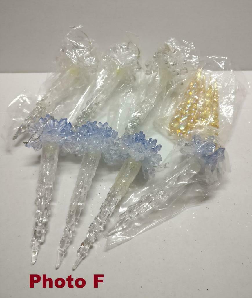 Vintage Christmas X'mas Tree Ornaments Icicles Star Bundle Lot x01 F/S (A2245)