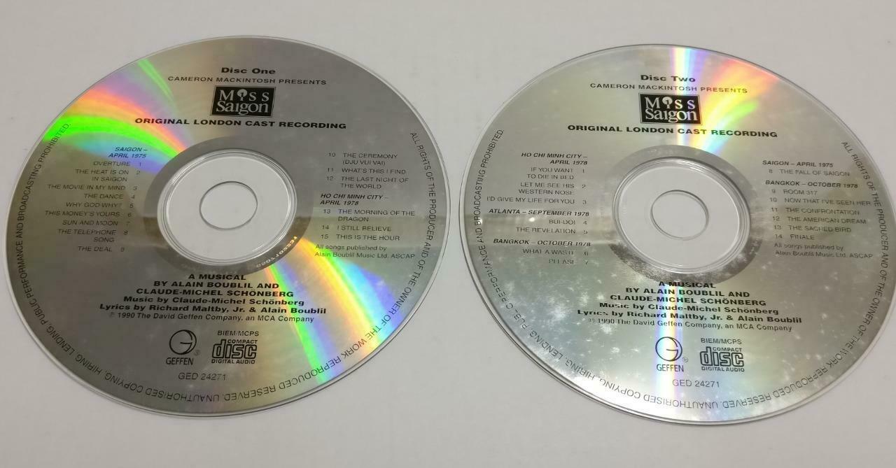 Miss Saigon Musical Alain Boublil 1990 Soundtrack Rare Hong Kong 2x CD (CDS256)
