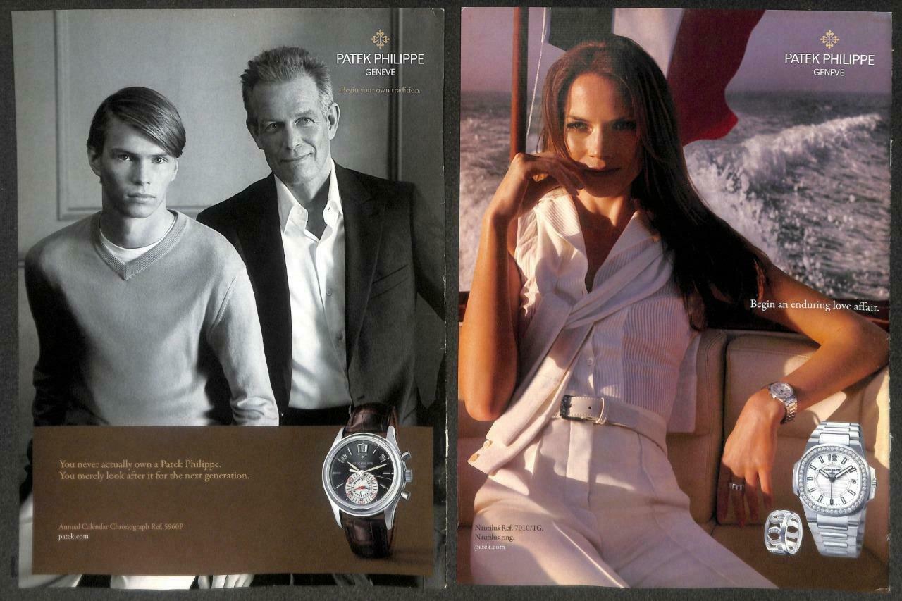 Vintage Patek Philippe Watch Magazine Advertisement Print Ad x 10 (P916)