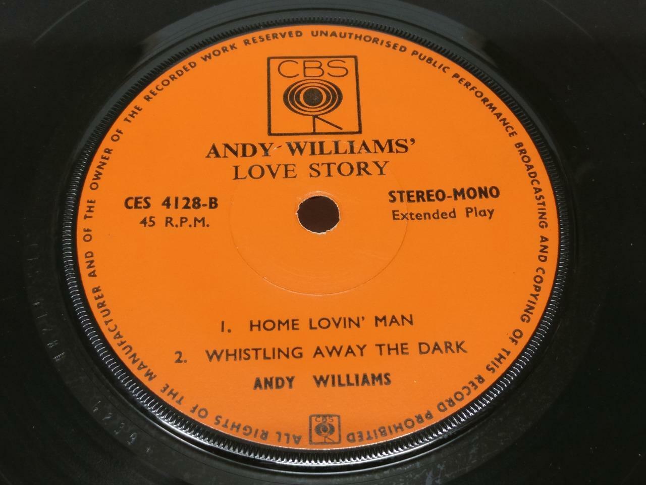 Andy Williams Love Story Day Of Your Life English Singapore 7" EP EP100