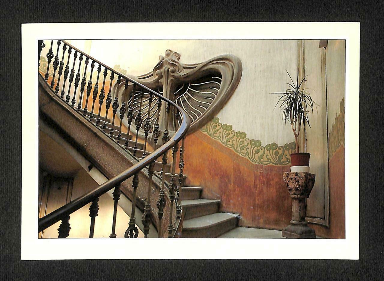 LUCKYPIGEON Architecture Casa Manuel Felip Vintage Stairs Spain Postcard (C1572)
