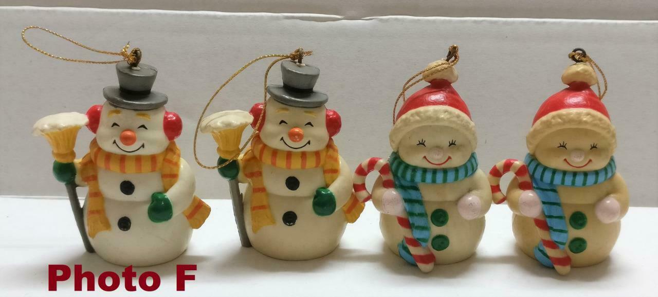 Vintage Christmas X'mas Tree Ornaments Snowman Santa Bundle Lot x01 F/S (A2243)