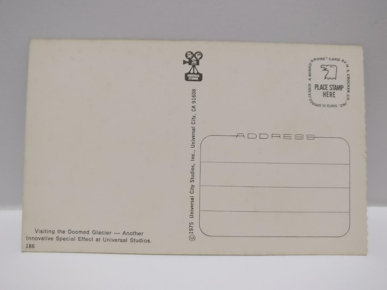 VTG Universal Studios Attraction Doomed Glacier Train Ride Color Postcard (P638)