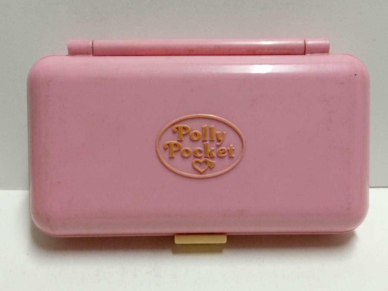 Vintage Polly Pocket 1990 Bluebird Rectangle Pink Compact Only (FTY074)