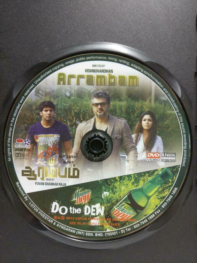 India Bollywood Tamil Movie Arrambam Ajith Kumar 2013 Malaysia DVD CD1033