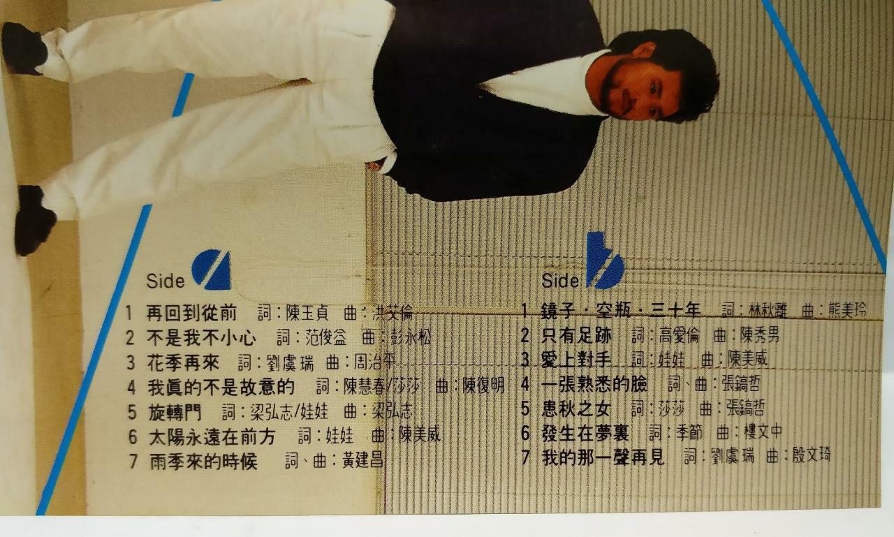 Taiwan Zhang Hao Zhe 张镐哲 情歌精选 再回到从前 1990 磁带 卡带 Singapore Chinese Cassette CT120