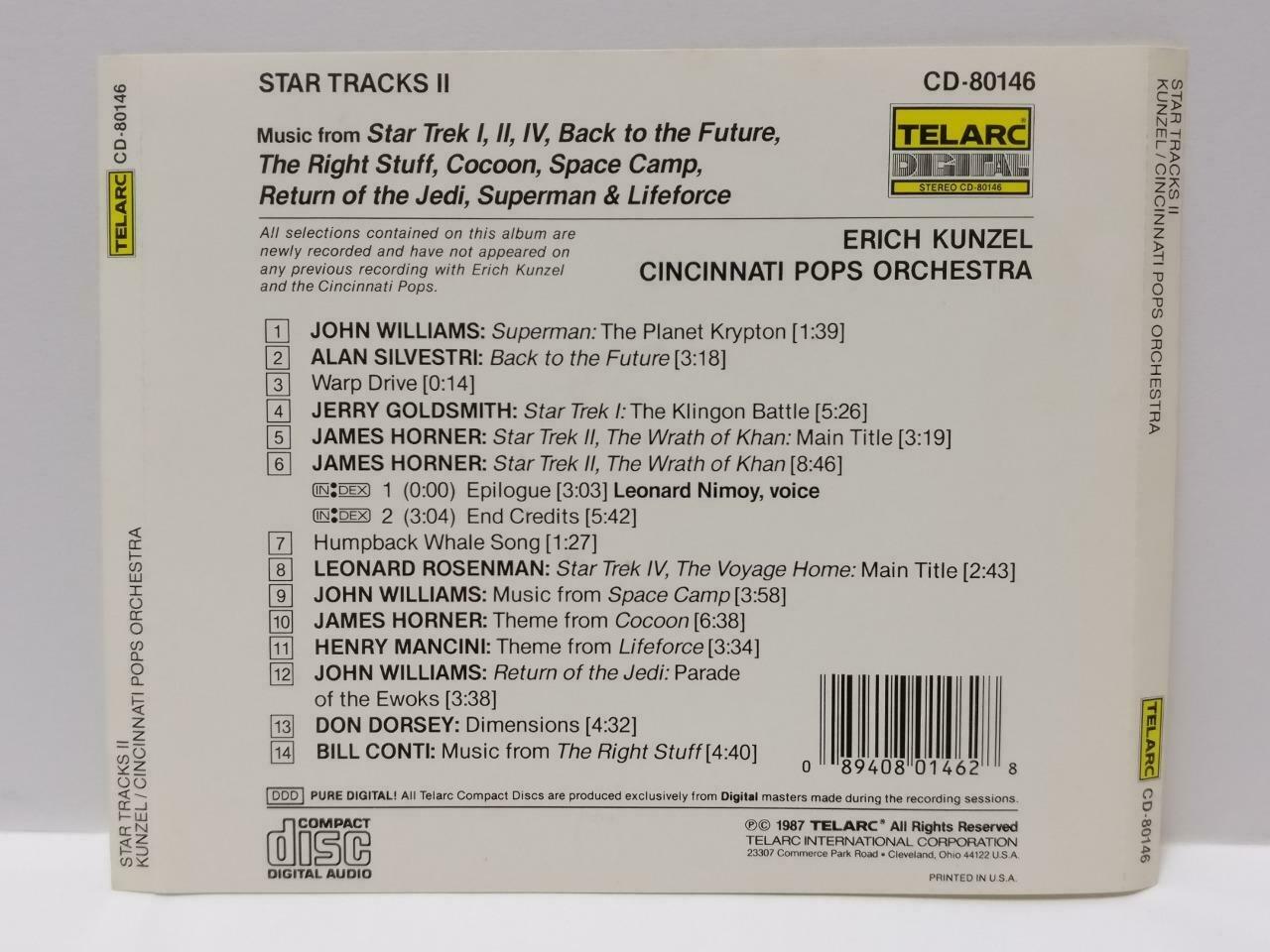 Erich Kunzel Music From Star Trek Back To The Future Superman 1987 CD CDS472