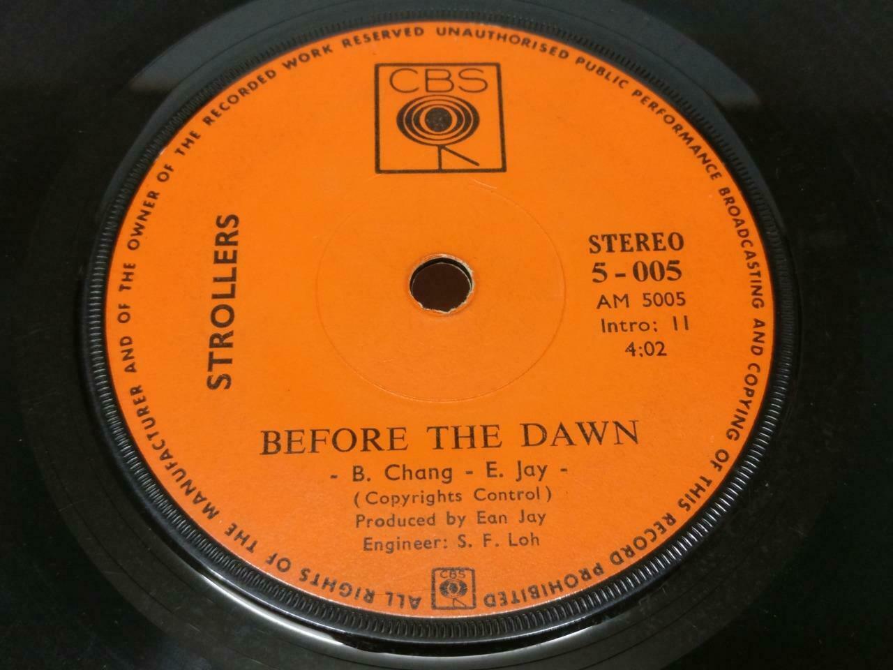 Rare Singapore The Strollers Band Before The Dawn English CBS EP 7" (EP144)