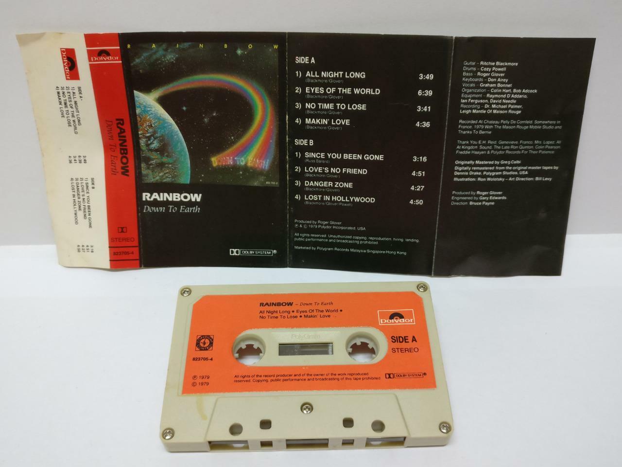 Rare Rainbow Down To Earth 1979 Rare Singapore Cassette (CT198)