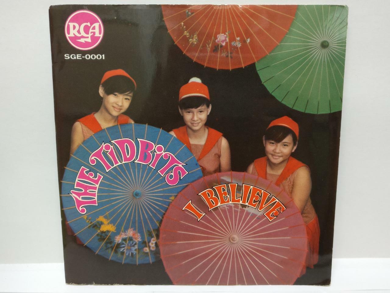 Rare Singapore Teen Girl The Tidbits I Believe G/F Cosdel English 7" (EP210)