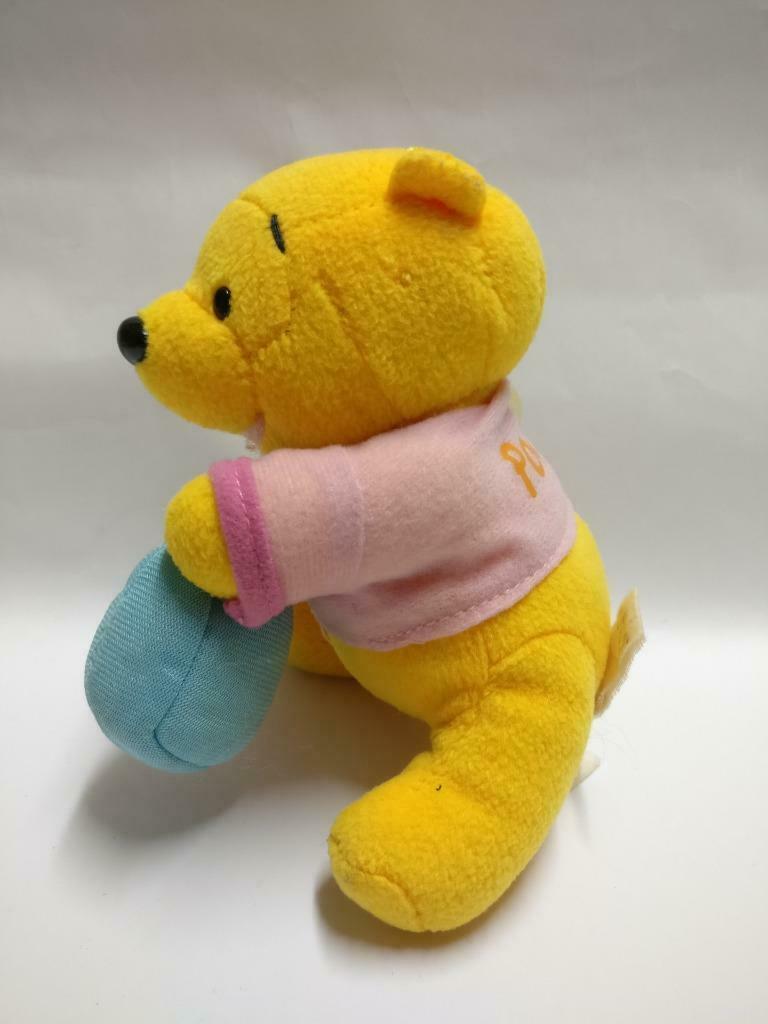 Disney Winnie The Pooh Baby With Blue Pillow 6" Plush Soft Toy F/S (PTY111)