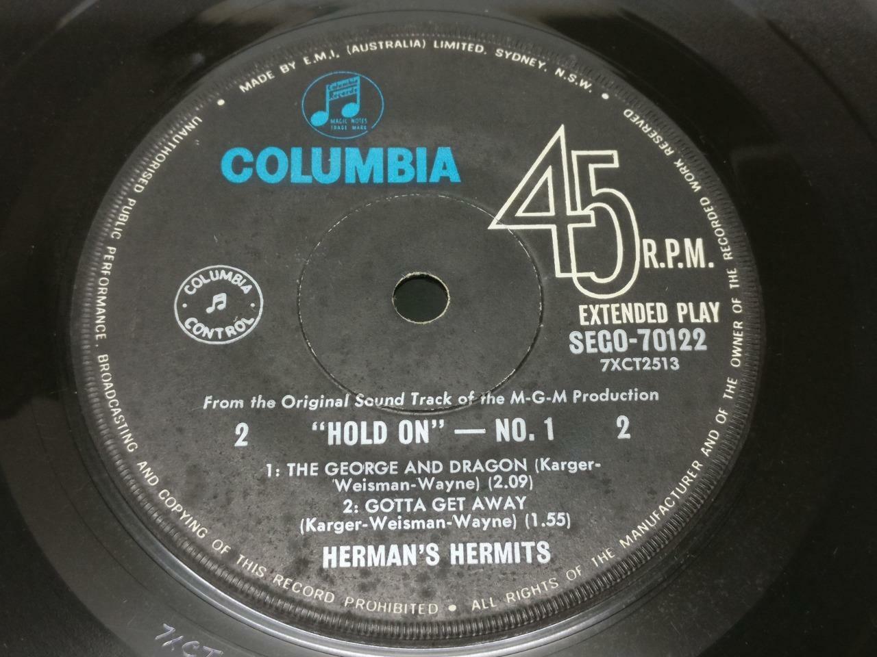 Hold On! Herman's Hermits OST Australia English EP 7" (EP103)
