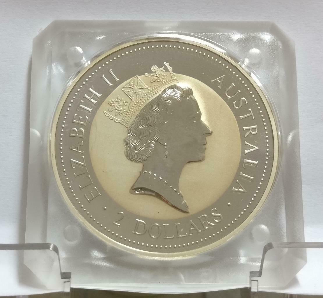 Australia Elizabeth II 2 Dollars Kookaburra 1995 2oz Silver Coin Capsule (C035)
