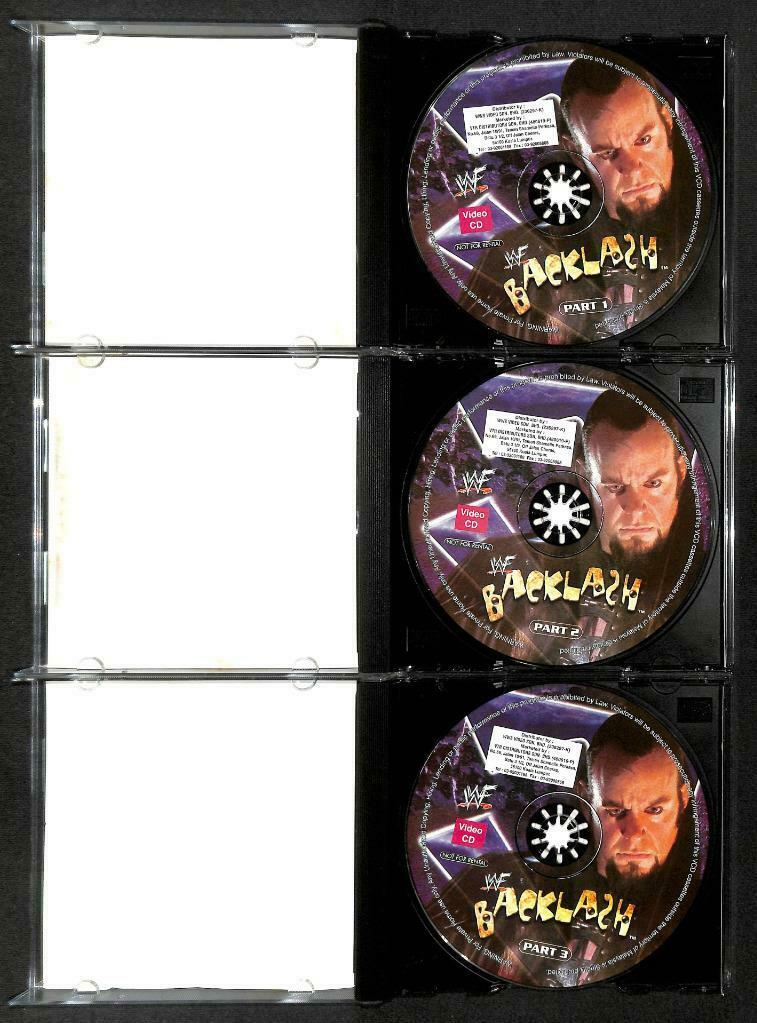 WWE WWF Wrestling Backlash 1999 Rare Malaysia 3x VCD Video CD OOP (A1426)