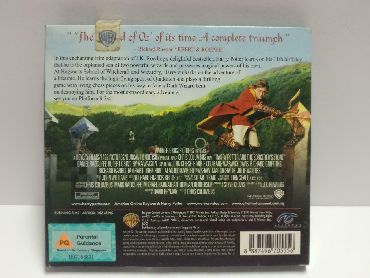 Movie Harry Potter & The Sorcerer's Stone 2001 Singapore Video CD 3x VCD CD1095