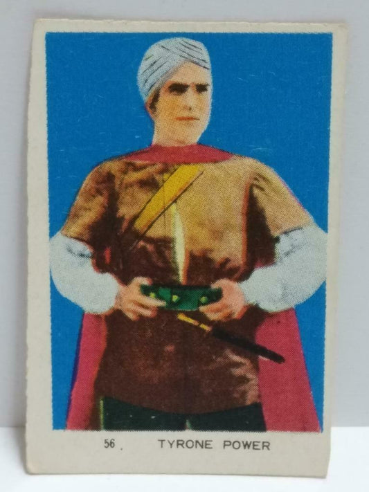 Vintage Actor Tyrone Power Colour Mini Photo Trading Card F/S (A2328)