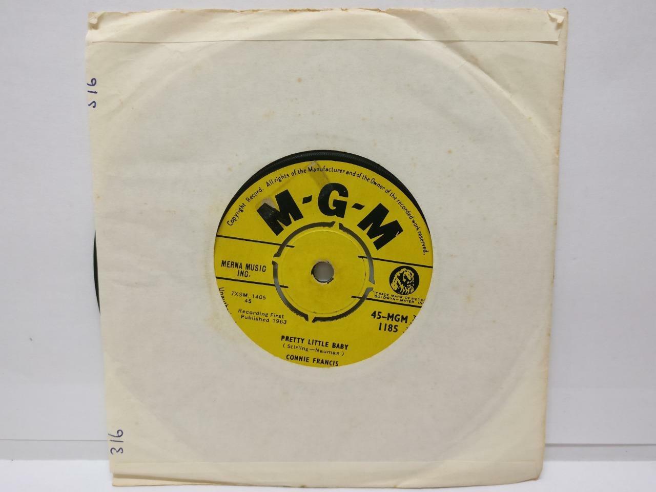 Connie Francis Pretty Little Baby 1963 Rare MGM India 7" EP  (EP038)
