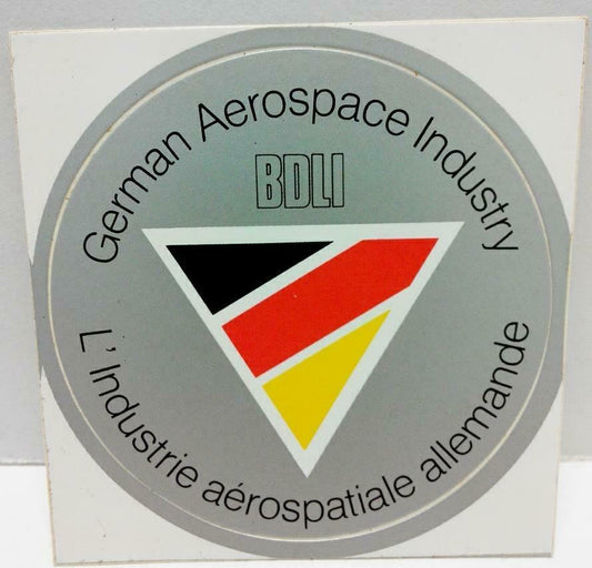 Vintage 80’s Sticker German Aerospace Industry Airlines F/S (A757)