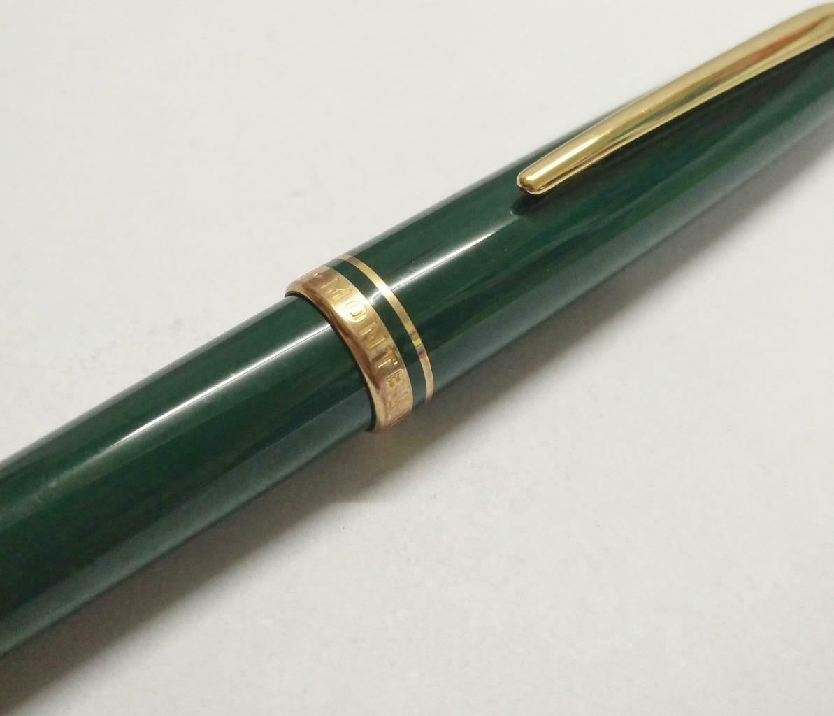 Vintage Preowned Green Montblanc Mont Blanc Gold Tone Fountain Pen (A1591)