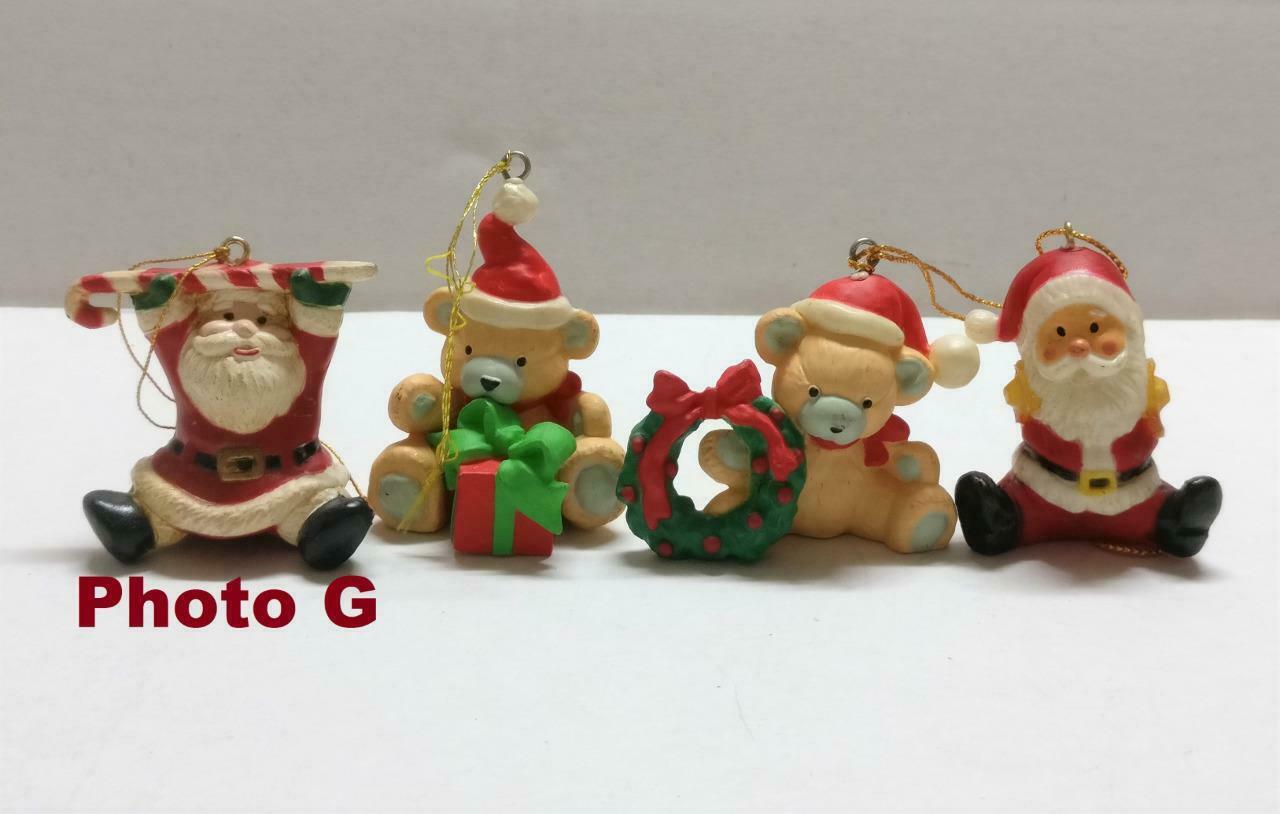 Vintage Christmas X'mas Tree Ornaments Snowman Santa Bundle Lot x01 F/S (A2243)
