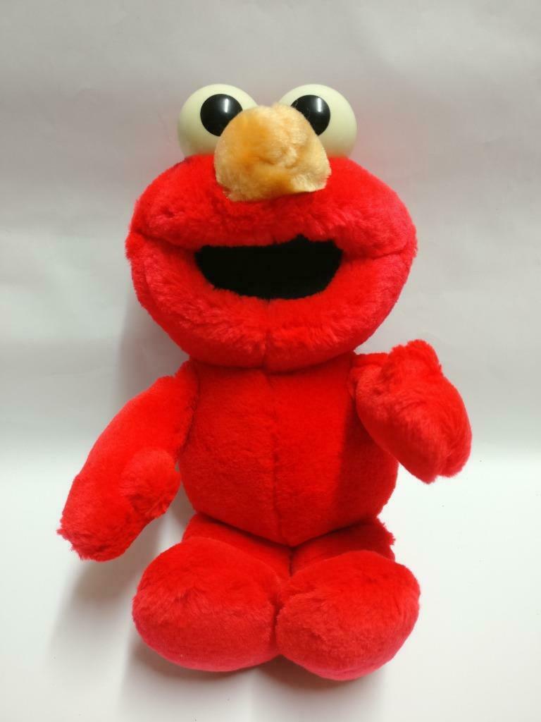 Sesame Street Baby Elmo Muppet Puppet 11" 1992 Plush Soft Toy F/S (PTY121)