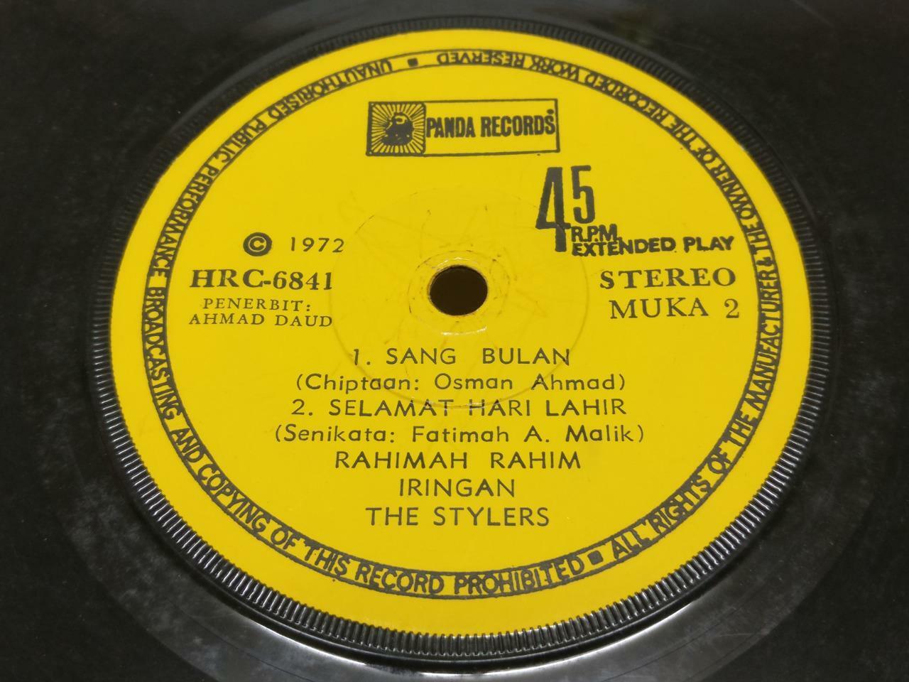 Malay Rahimah Rahim & The Stylers Band Pemuda Tampan Singapore 7" EP (EP403)