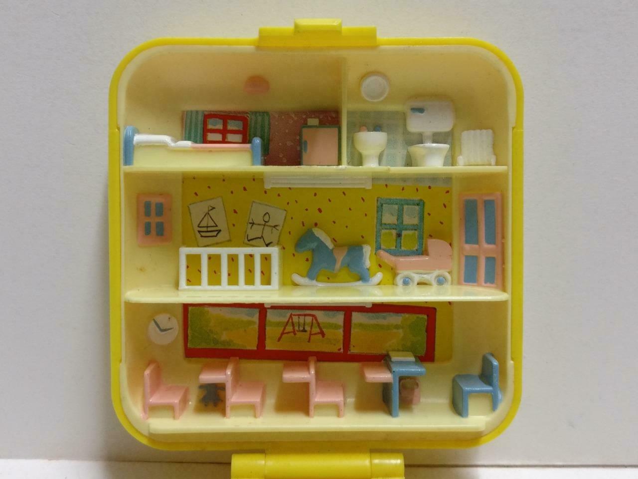 Vintage Polly Pocket 1989 Bluebird Play School Yellow Compact Only (FTY073)