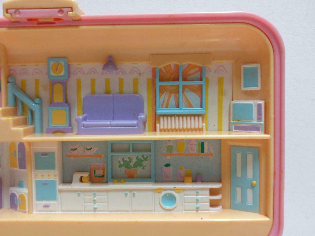 Vintage Polly Pocket 1990 Bluebird Rectangle Pink Compact Only (FTY074)