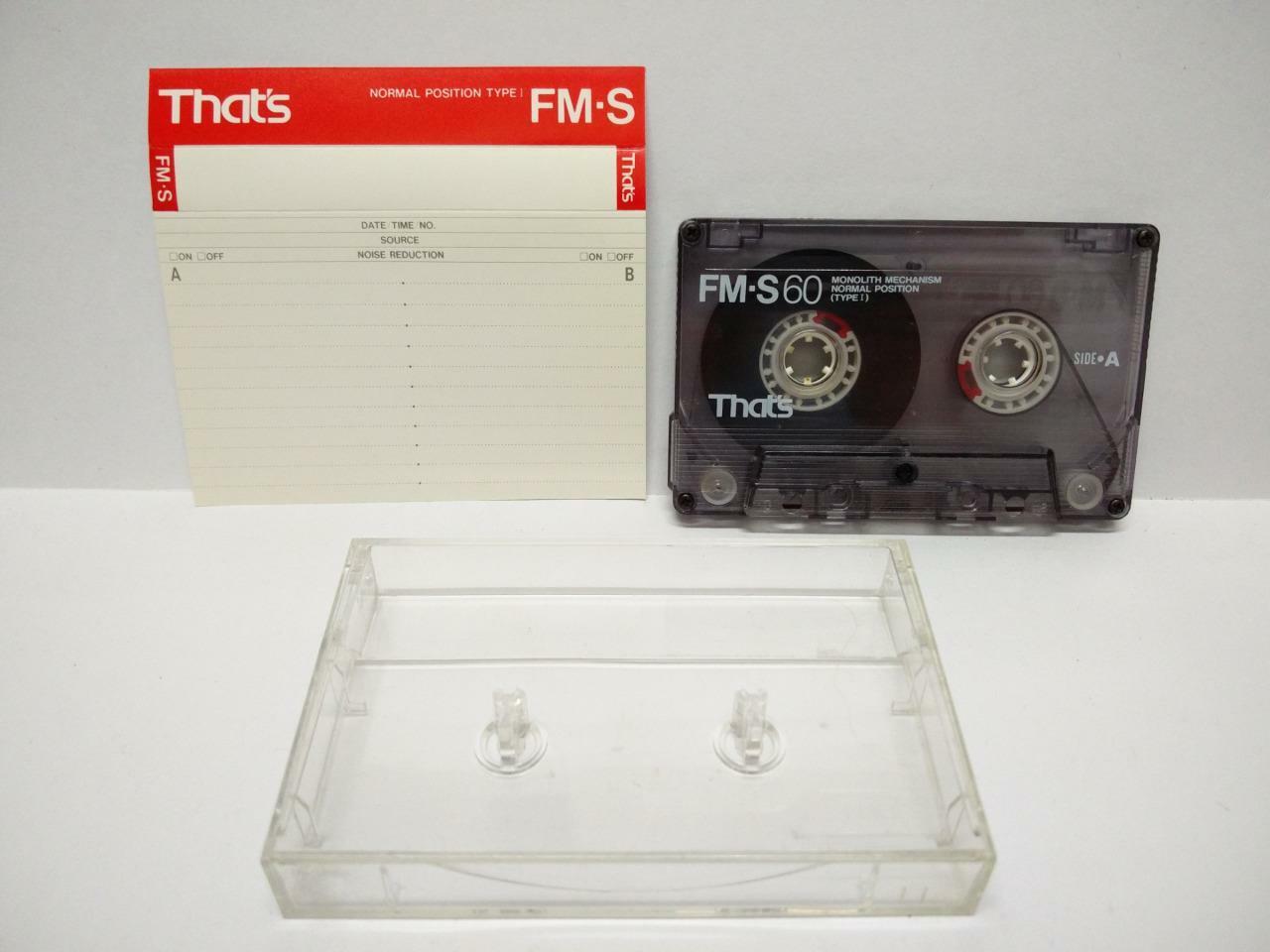 Used Blank Tapes That's FMS60 Monolith Mechanism Cassette Tape x 01 (CT037)