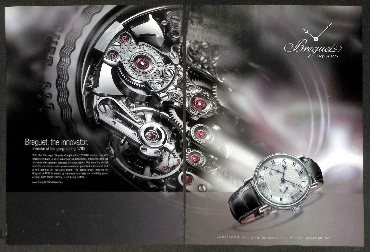 Vintage 2010 Breguet Watch Magazine Advertisement Print Ad x 2 (P984)