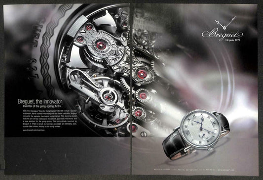 Vintage 2010 Breguet Watch Magazine Advertisement Print Ad x 2 (P984)