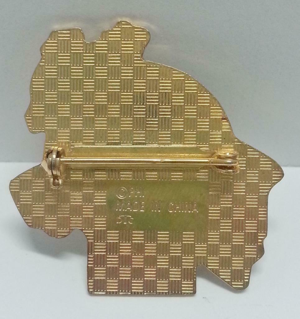 Rare Vintage Planet Hollywood Atlanta Gold Tone Pin Badge Orange Star F/S (B123)