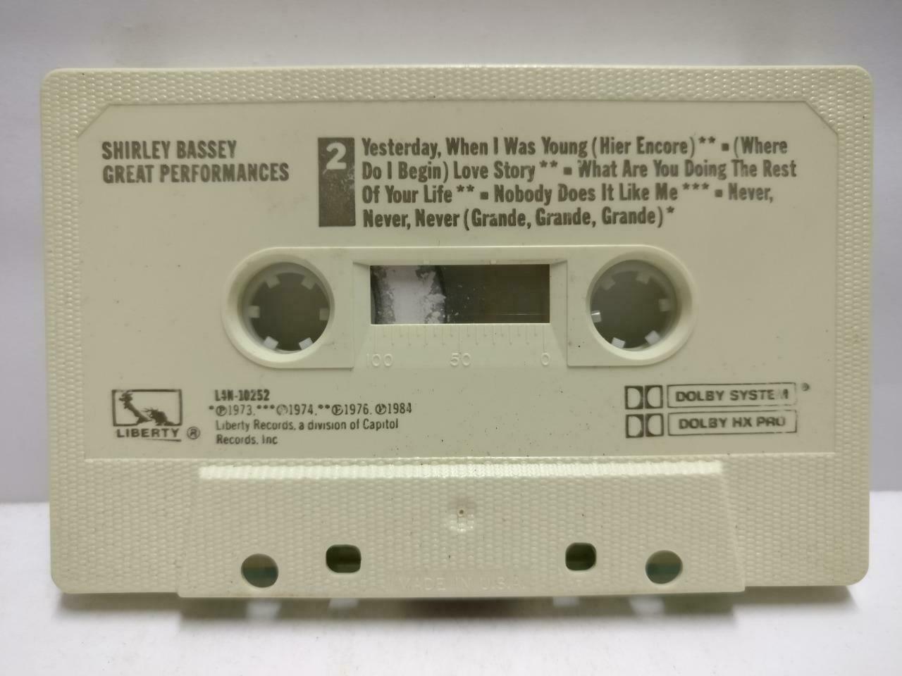 Shirley Bassey Great Performances 1984 English Cassette CT532