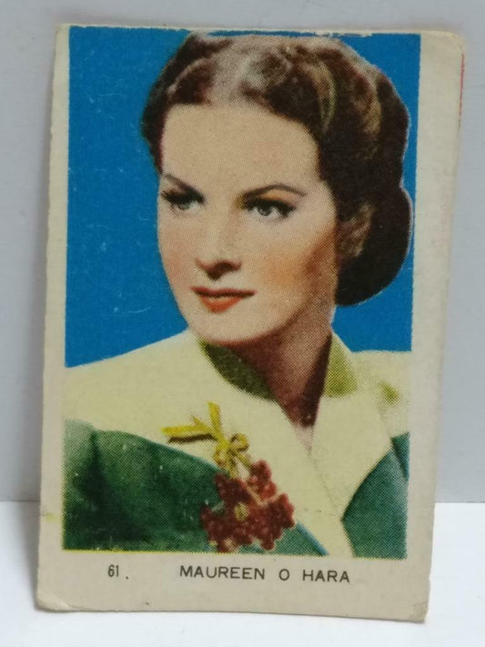 Vintage Actress Maureen O'Hara Colour Mini Photo Trading Card F/S (A2319)