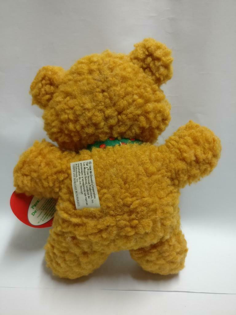 Vintage McDonald's X'mas Muppet Babies Fozzie 1994 Plush Soft Toy F/S (PTY094)