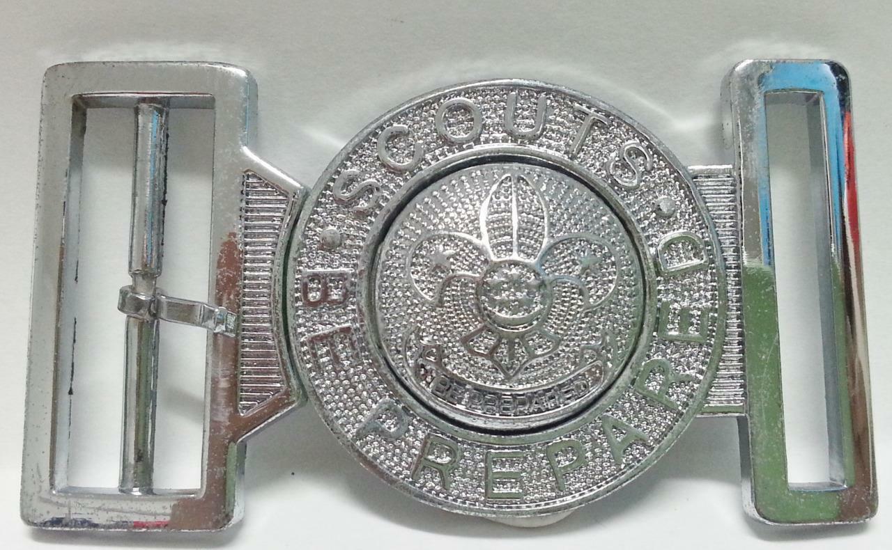 Mega Rare Singapore Scout Association Silver Color Metal Belt Buckle (B424)
