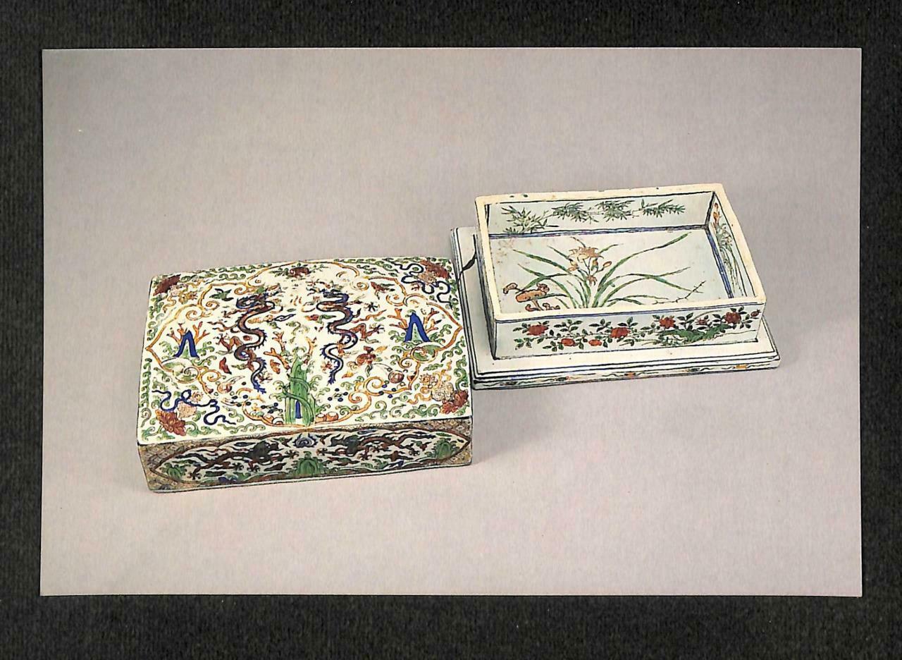 LUCKYPIGEON China Tsui Museum Of Art Dragon Painted Trinket Box Postcard (C1540)