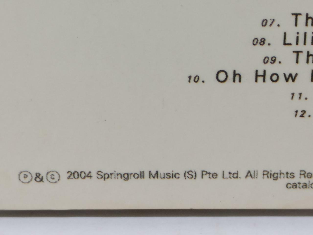 LK888 Alvaro Sanchez Hymns 2004 Rare Autograph Singapore CD (0040) (CD583)